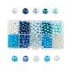 Gemischtes Backen gemaltes Knistern Glas & Glas Perle Perlen Sets HY-X0009-6mm-03-1