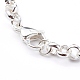 Women's 304 Stainless Steel Rolo Chain Bracelets BJEW-JB05996-01-3