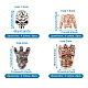 Fashewelry 32pcs 16 estilos cuentas de aleación de estilo tibetano FIND-FW0001-13-6