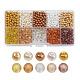 Kits de perles en verre craquelé & en verre peint à cuisson mixte HY-X0009-4mm-02-1