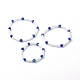 Glasperlen & handgemachte Bunte Malerei Perlen Stretch Armbänder Set für Eltern & Kind BJEW-JB06475-1