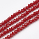 Opaque Solid Color Glass Beads Strands GLAA-S178-14C-02-1