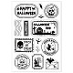 GLOBLELAND Halloween Clear Stamps Postmark Vintage Postage Silicone Clear Stamp Seals for Cards Making DIY Scrapbooking Photo Journal Album Decoration DIY-WH0167-56-916-8