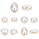 Nbeads 10pcs 5 style abs plastique imitation perle pendentifs FIND-NB0002-48-1
