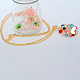 Cercle avec papillon 18k or véritable plaqué alliage pendentif en strass colliers chandail NJEW-DD0009-148-6