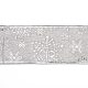 スノーフレーク柄コットンリボン  ラメリボン  ギフト包装用  クリスマスツリーの弓工芸品の装飾  銀  2-1/2インチ（63mm）  約2.19ヤード（2.00m）/連 DIY-P012-01B-01-2