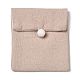 黄麻布の梱包ボタンポーチバッグ  ジュエリー包装用  長方形  アンティークホワイト  9.3x8.5x0.8~1.45cm AJEW-Z015-02C-2