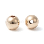 Perles remplies d'or jaune, 1/20 or 14k rempli, Sans cadmium & sans nickel & sans plomb, ronde, 4mm, Trou: 1.4~1.5mm