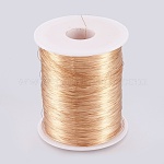 Round Copper Wire Copper Beading Wire for Jewelry Making,Long-Lasting Plated,Golden,0.3mm, about 3280.84 Feet/roll(1000m/roll), 1roll/1000g