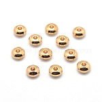 Perle di ottone rondelle, oro, 4x2mm, Foro: 1 mm