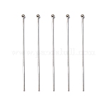Brass Ball Head Pins, Platinum Color, Size: about 0.5mm thick, 24 Gauge,, 35mm long, Head: 1.5mm