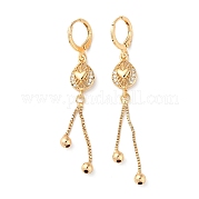 Серьги со стразами в форме сердца EJEW-K256-34KCG