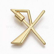 Латунные брелоки с карабином KK-T046-001G-X-NF