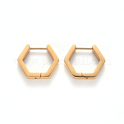 Серьги-кольца Huggie Hoop из нержавеющей стали 304 с вакуумным покрытием PVD STAS-S103-24G