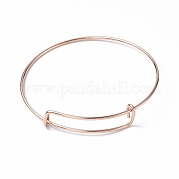 Ion Plating(IP) Adjustable 304 Stainless Steel Wire Bangle Making MAK-F286-03RG