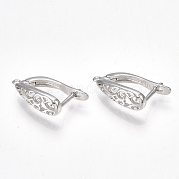 Латунные серьги-кольца с застежкой сзади KK-S350-070P