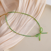 Ожерелья из стеклянных бусин Feaceted Rondelle LK3957-4