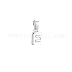 真鍮製チャーム  長持ちメッキ  ラックめっき  カドミウムフリー＆鉛フリー  文字e  9.5x6x2mm  穴：5x2.5mm
