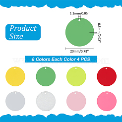 32 шт. 8-х цветные латунные подвески с покрытием из запекаемой краски&nbsp;KK-WR0001-20