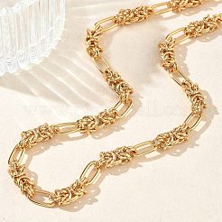 Colliers à maillons byzantins en acier inoxydable 304 de 6 mm pour femmes&nbsp;NJEW-G201-05G
