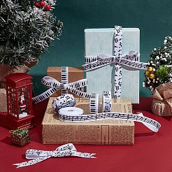 4 рулон 4-х видов полиэстеровых лент с принтом музыкальных нот и клавиш пианино&nbsp;OCOR-PH0004-65