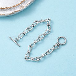 Браслеты-цепочки Infinity Link из нержавеющей стали 304 для женщин BJEW-JB12756