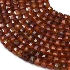 Natürliche orange Granatperlen Stränge&nbsp;LS-G-C262-C09-3mm