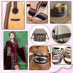 16.5 ярд полиэстеровой ленты с вышивкой в этническом стиле&nbsp;OCOR-GA0002-79