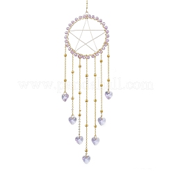 Подвесные украшения в виде звезды из латуни&nbsp;HJEW-JM02765-07