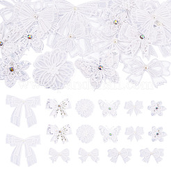 16 шт. 8 стиля полиэстеровое кружево вышитые нитки приклеиваемые/пришивные нашивки&nbsp;PATC-TA0001-13