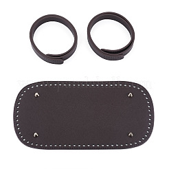 1 stück oval pu leder stricken häkeln taschen nagel boden shaper pad&nbsp;DIY-TA0014-91C