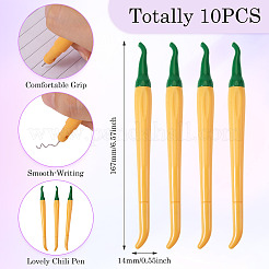 10 шт. пластиковая гелевая ручка в форме перца&nbsp;AJEW-TA0002-42B