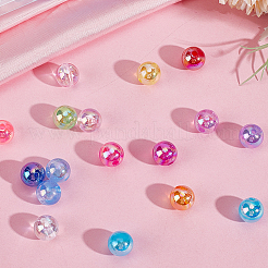 15 цвет прозрачных акриловых бусин&nbsp;MACR-PA0001-04C