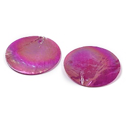 Anhänger aus natürlicher Capiz-Muschel mit Sprühfarbe bemalt&nbsp;SSHEL-Z002-01E