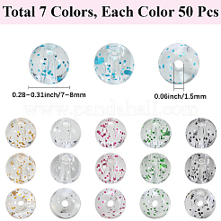 350шт 7 цвета прозрачные акриловые бусины&nbsp;MACR-PA0001-26