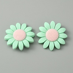 Силиконовые бусины в виде подсолнуха SIL-WH0019-17B