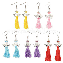 Серьги-подвески из нержавеющей стали 304 «ангел» EJEW-MZ00410