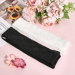 2шт 2 цвета полиэстер кружевной длинный шелковый шарф для женщин и девочек AJEW-GF0011-28E