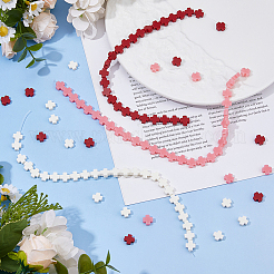 3 нитка 3-х цветных синтетических коралловых бусин CORA-FH0001-02