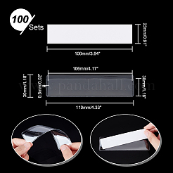 Карманы для держателей этикеток из ПВХ&nbsp;ABAG-WH0046-01