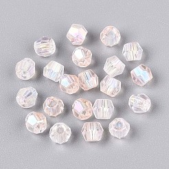 Perles de verre peintes par pulvérisation transparent&nbsp;EGLA-N018-4mm-08