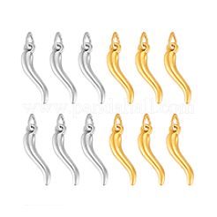 12 шт. подвески из нержавеющей стали 304 двух цветов&nbsp;PALLOY-PH01906