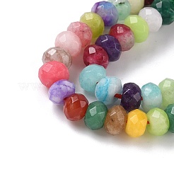 Природные окрашенные белого нефрита нитей бисера G-F753-06C