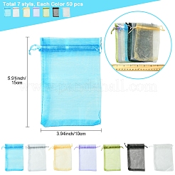 50 шт. мешочки из органзы для хранения ювелирных изделий&nbsp;OP-FS0001-05D