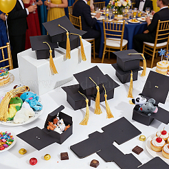 20 boîte cadeau en papier en forme de chapeau de remise de diplôme&nbsp;CON-GA0001-29