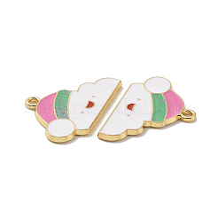 Pendentifs en émail d'alliage de placage de support de thème de noël&nbsp;PALLOY-O109-25LG