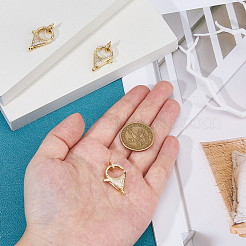 3 шт. латунный микропаве прозрачный кубический цирконий застежка-лобстер ZIRC-HS0001-21