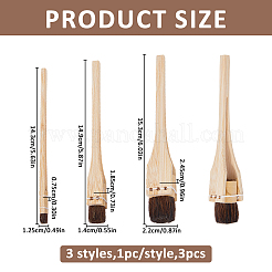 3 pennello per pittura su pelliccia in 3 stili&nbsp;DIY-FH0011-26