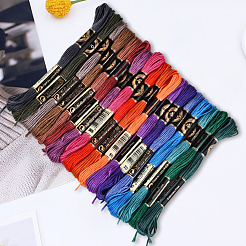 6-слойная полиэфирная нить для вышивания&nbsp;OCOR-WH20074-01B-02