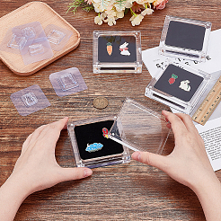 4 Stück quadratische transparente magnetische Aufbewahrungsboxen aus Acryl für lose Diamanten&nbsp;CON-PH0003-31